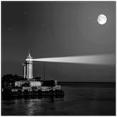 Light House Wall Art in Black & White